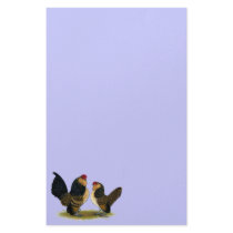 Belgian d'Anvers Bantams:  Quail Customized Stationery