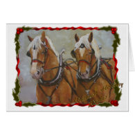 Belgian Draft Horse Christmas Card