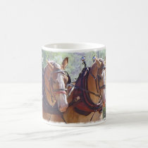 Belgian Draft Horse Logging mugs