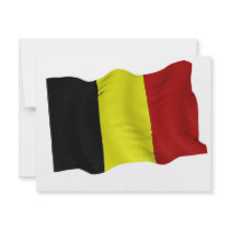 Belgian flag personalized invitations