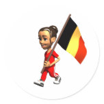 Belgian Girl Sticker