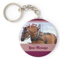 Belgian Horse Keychain 1