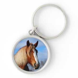 Belgian Draft Horse Keychain