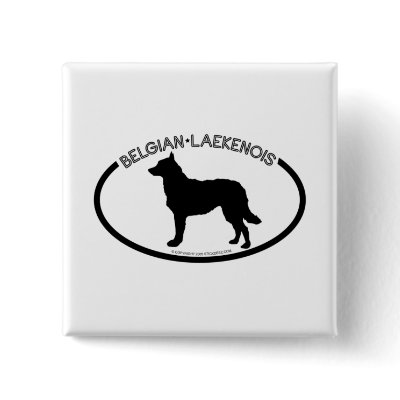 Belgian Laekenois Silhouette Black Button by dogsilhouettes