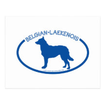 Belgian Laekenois Silhouette Postcard