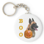 Belgian Malinois Boo Keychain
