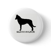 Belgian Malinois Button by dogsilhouettes Belgian Malinois Button