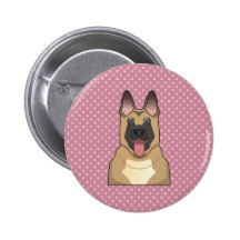 Belgian Malinois Cartoon Pin