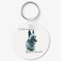 Belgian Malinois Cold Nose Warm Heart Keychain