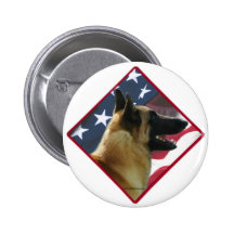 Belgian Malinois Flag 2 Pinback Buttons