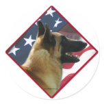 Belgian Malinois Flag 2 Stickers