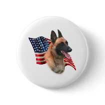 Belgian Malinois Flag Buttons