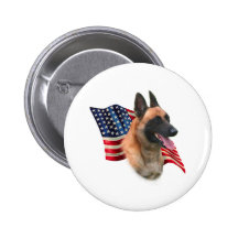 Belgian Malinois Flag Buttons