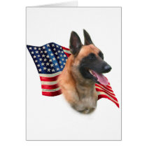 Belgian Malinois Flag Card