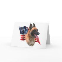 Belgian Malinois Flag Greeting Card