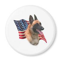 Belgian Malinois Flag Refrigerator Magnets