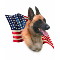 Belgian Malinois Flag Tee Shirt