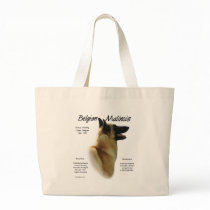 Belgian Malinois History Design Tote Bags
