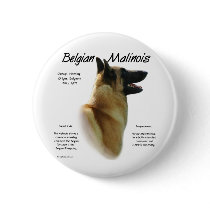 Belgian Malinois History Design Buttons