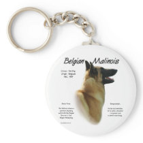 Belgian Malinois History Design Key Chain