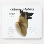 Belgian Malinois History Design Mouse Pad