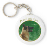 Belgian Malinois Peace Keychains