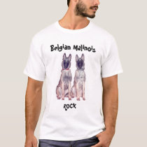 Belgian Malinois Rock t-shirts by packinpa Belgian Malinois Rock t-shirts