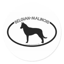 Belgian Malinois Silhouette Black Sticker