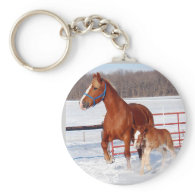 Belgian Mare and Filly Key Chains