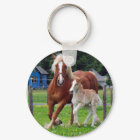 belgian Mare and Filly keychain