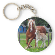 belgian Mare and Filly Keychains