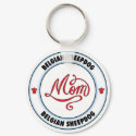 BELGIAN SHEEPDOG mom keychain