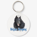 Belgian Sheepdog Name Keychain