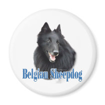 Belgian Sheepdog Name - Magnet by GreyWolfCreation Belgian Sheepdog Name - Magnet
