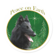 Belgian Sheepdog Peace stickers by GreyWolfCreation Belgian Sheepdog Peace stickers