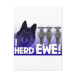 Belgian Shepherd - I Herd EWE PUN (I heard you) Post Cards