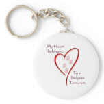 Belgian Tervuren Heart Belongs Key Chains
