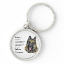 Belgian Tervuren Love Is keychains