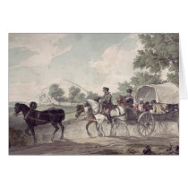 Belgian Wagon conveying Wounded from the Field Card