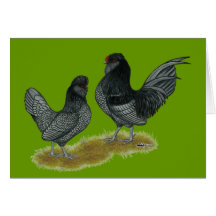 Belgian Watermaal Bantams Greeting Cards