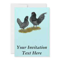 Belgian Watermaal Bantams Personalized Invites