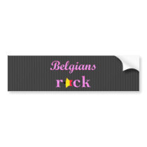 Belgians Rock - Cute Pink Bumper Sticker
