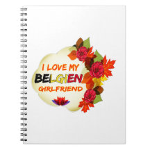 Belgien Girlfriend designs Spiral Notebook
