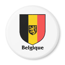 Belgique Crest / Belgium Flag Refrigerator Magnets
