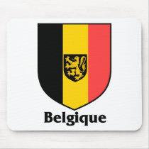 Belgique Crest / Belgium Flag Mouse Mat