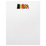 Belgium and Antwerp Waving Flags Customized Letterhead