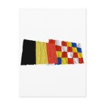 Belgium and Antwerp Waving Flags Postcard