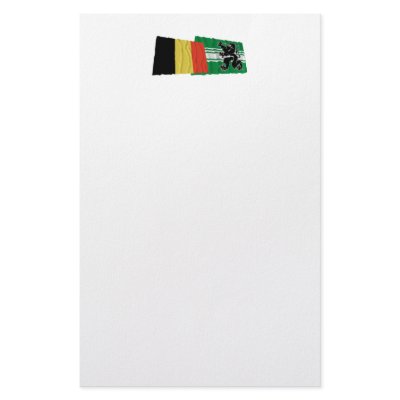 Belgium and East Flanders Waving Flags Personalized Stationery by Vexillophile