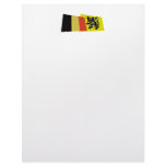 Belgium and Flanders Region Waving Flags Letterhead Design