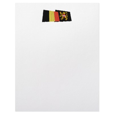Belgium and Flemish Brabant Waving Flags Custom Letterhead by Vexillophile